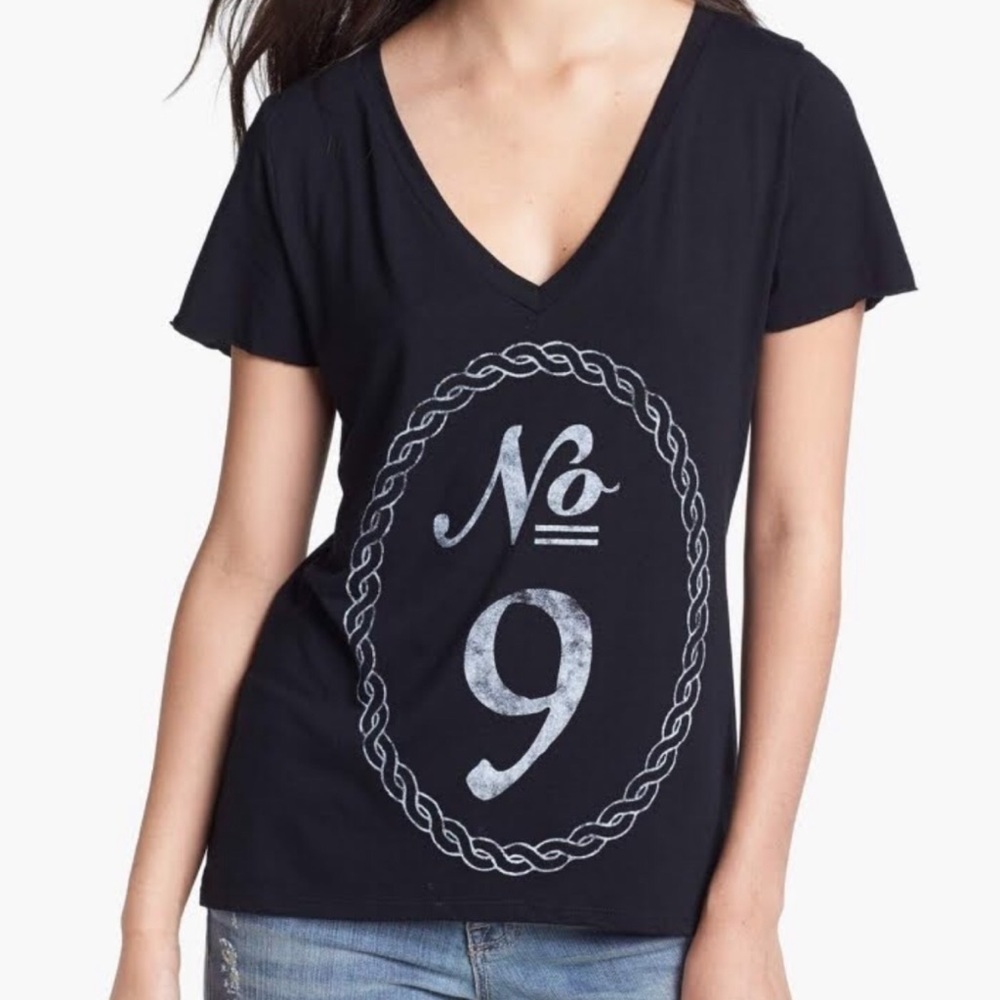 Signorelli no. 9 graphic black tee NWOT